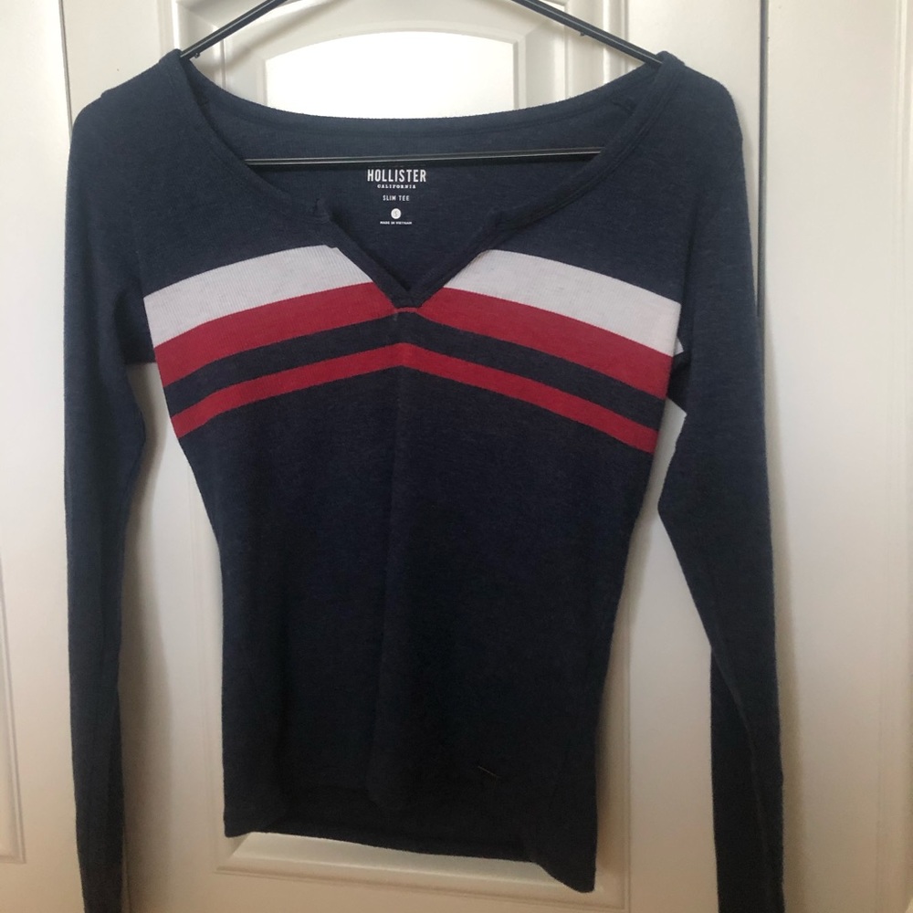 striped v neck t shirt